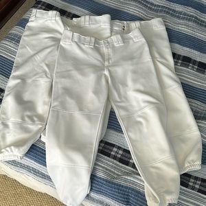 Mizuno women’s medium 3 white softball pants